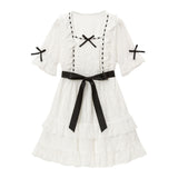 お姫様お姫様フリルレースワンピース