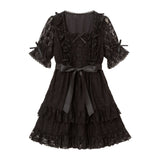 お姫様お姫様フリルレースワンピース