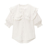 【メール便】ビッグセーラー襟ブラウス