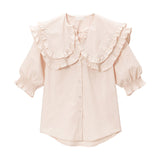 【メール便】ビッグセーラー襟ブラウス