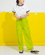 ロゴ刺繍リンガーTシャツ