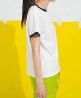 ロゴ刺繍リンガーTシャツ