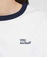 ロゴ刺繍リンガーTシャツ
