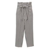 ウエストリボンタックパンツ