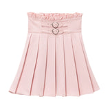 ハートバックルベルトプリーツスカート