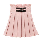 ハートバックルベルトプリーツスカート