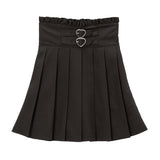 ハートバックルベルトプリーツスカート