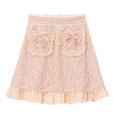 レースアップポケットレーススカート