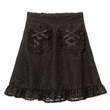 レースアップポケットレーススカート