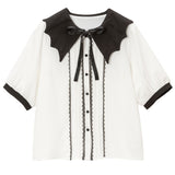 【メール便】デビルモチーフ襟ブラウス