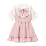 ハートドットスリーブワンピース