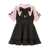 ハートドットスリーブワンピース