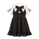 ハートドットスリーブワンピース