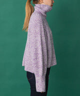 トリコロールヤーンハイネックニット