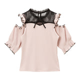 【メール便】肩あきビスチェリブトップス