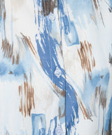 バックオープンバンドカラーデザインシャツ