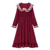 丸襟はしごレースフリルネグリジェ