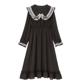 丸襟はしごレースフリルネグリジェ