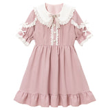 コットンレースフリルワンピース