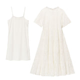 レースティアードガーリーワンピース ペチコート付き