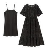 レースティアードガーリーワンピース ペチコート付き