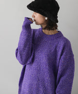 カラーネップニットプルオーバー