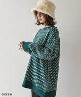 バーズアイニットプルオーバー