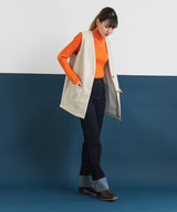 フェイクレザーミドル丈ベスト