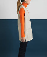 フェイクレザーミドル丈ベスト