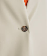 フェイクレザーミドル丈ベスト