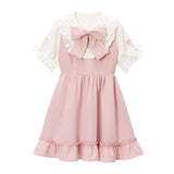 ハートドットスリーブワンピース