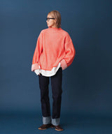 バイカラーハイネックニット