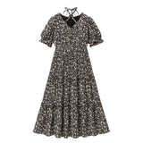 クロスホルターティアードワンピース