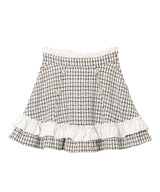 【新春セール】ハートビジューフリルツイードスカート