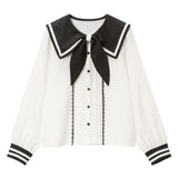 スカーフデザインセーラーブラウス