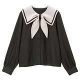 スカーフデザインセーラーブラウス