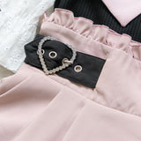 サイドキラキラハートバックルサススカート