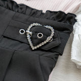 サイドキラキラハートバックルサススカート