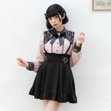 サイドキラキラハートバックルサススカート