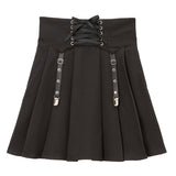 コルセットデザイン風プリーツスカート