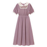 シアーヨーク丸襟ワンピース