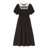 シアーヨーク丸襟ワンピース