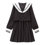 セットアップ風ハートベルトセーラーワンピ