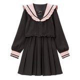 セットアップ風ハートベルトセーラーワンピ