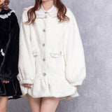 セーラーレースリボンファーコート