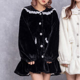 セーラーレースリボンファーコート