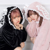 うさ耳レースアップリボンファーコート