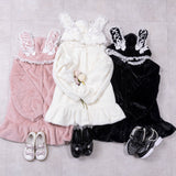 うさ耳レースアップリボンファーコート