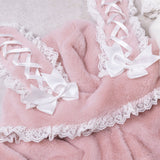 うさ耳レースアップリボンファーコート