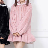 うさ耳レースアップリボンファーコート